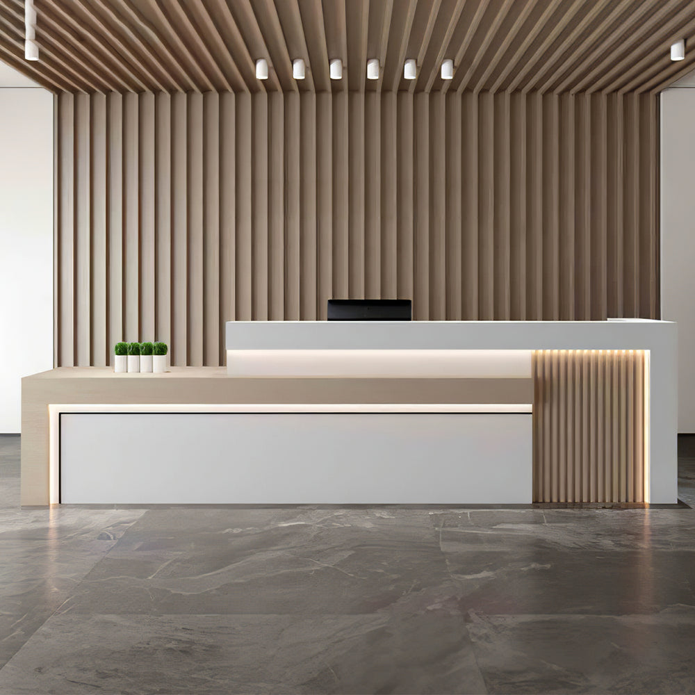 Striped Design Office Reception Desk & Store Front Desk