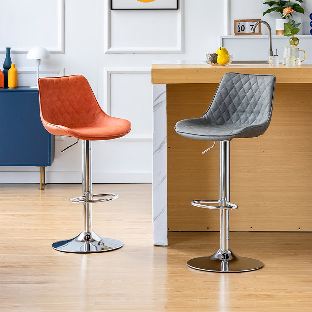 Minimalist Rotating Bar Stool with Adjustable Height for Home