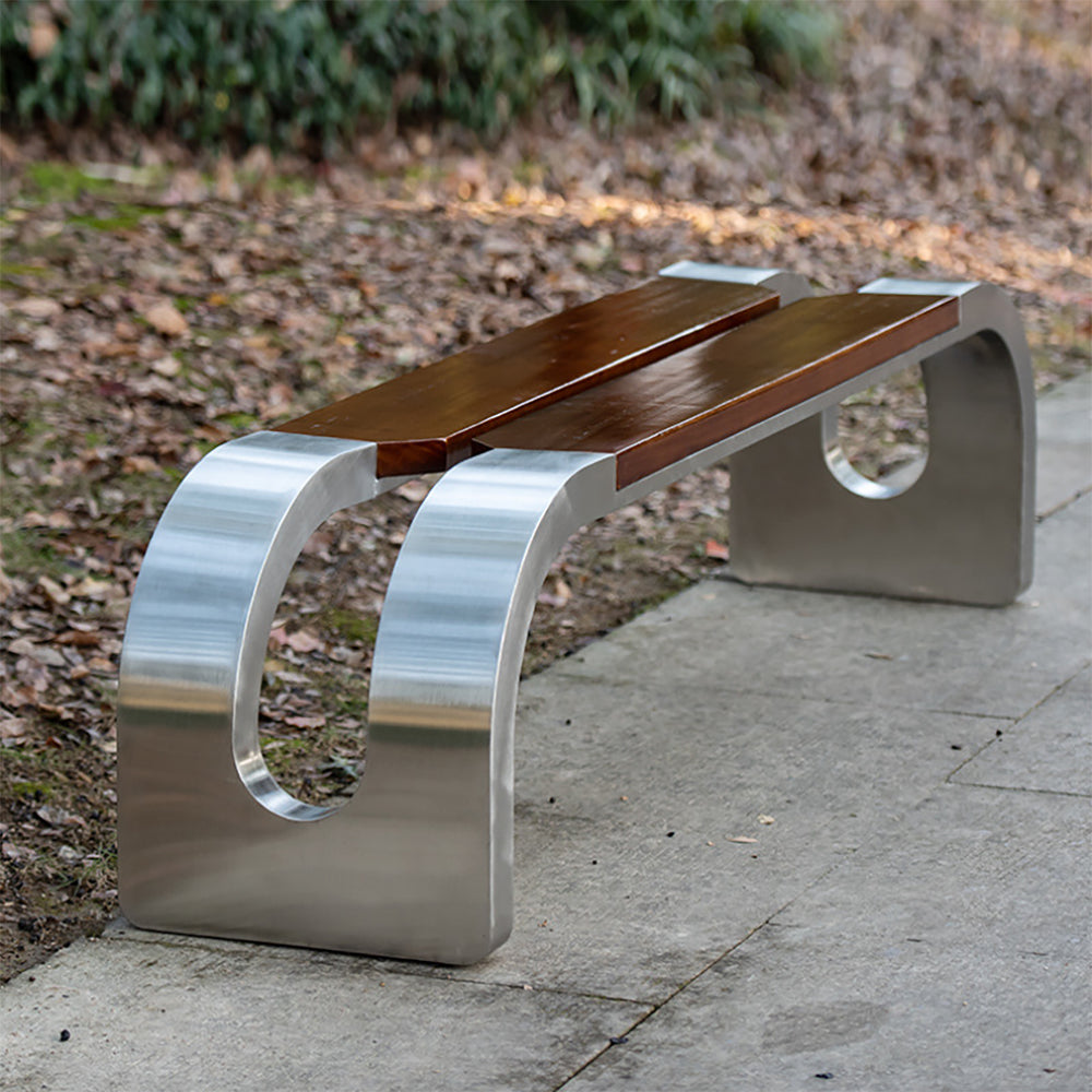 Stainless Steel Outdoor Park Bench