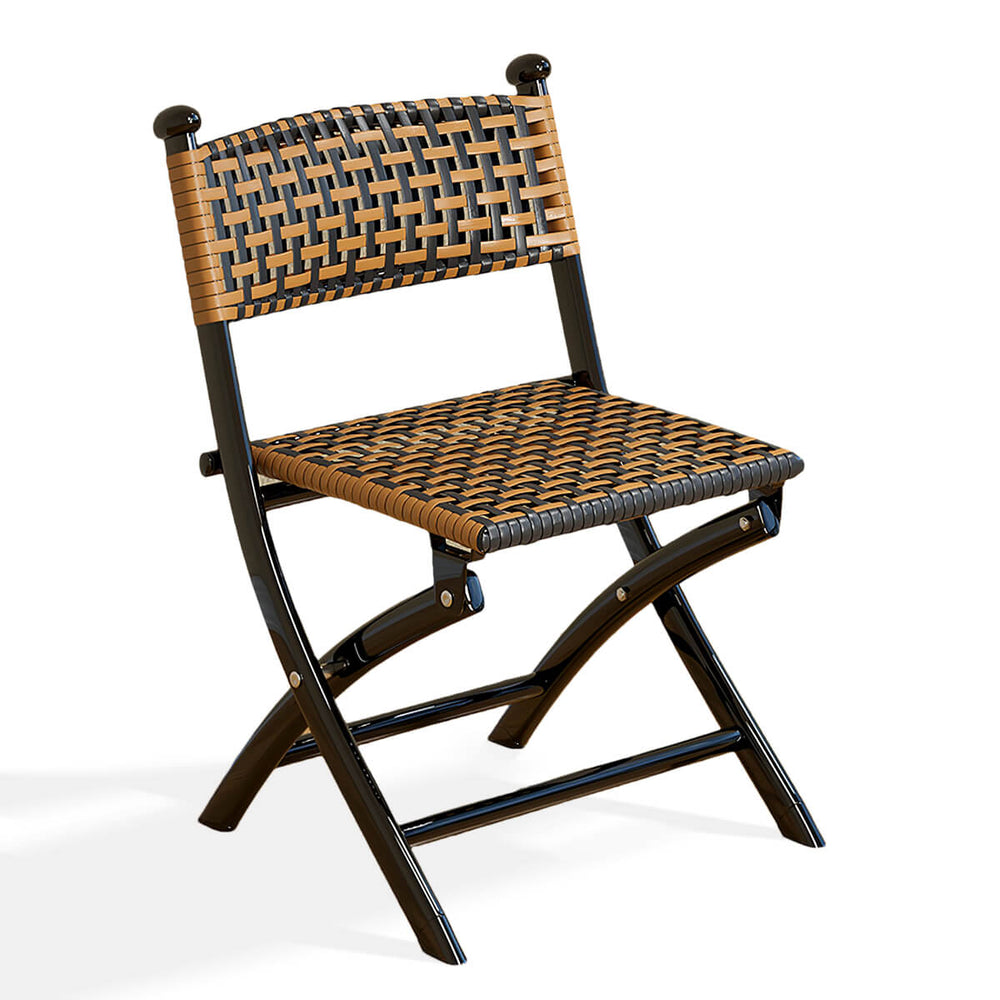 Portable Rattan Woven Folding Single Chair