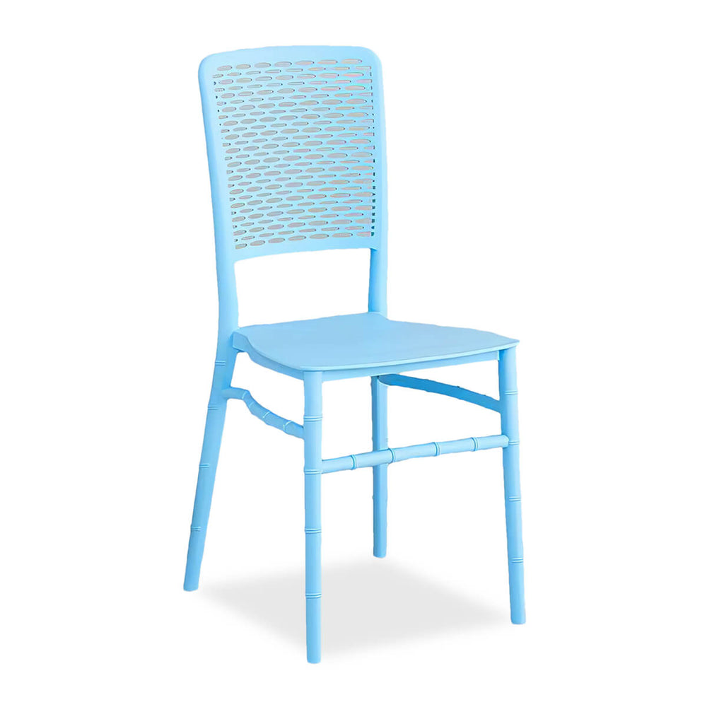 Bamboo-style Plastic Outdoor Dining Chair