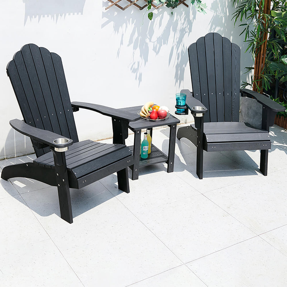 Plastic-wood Outdoor Table and Chair Set