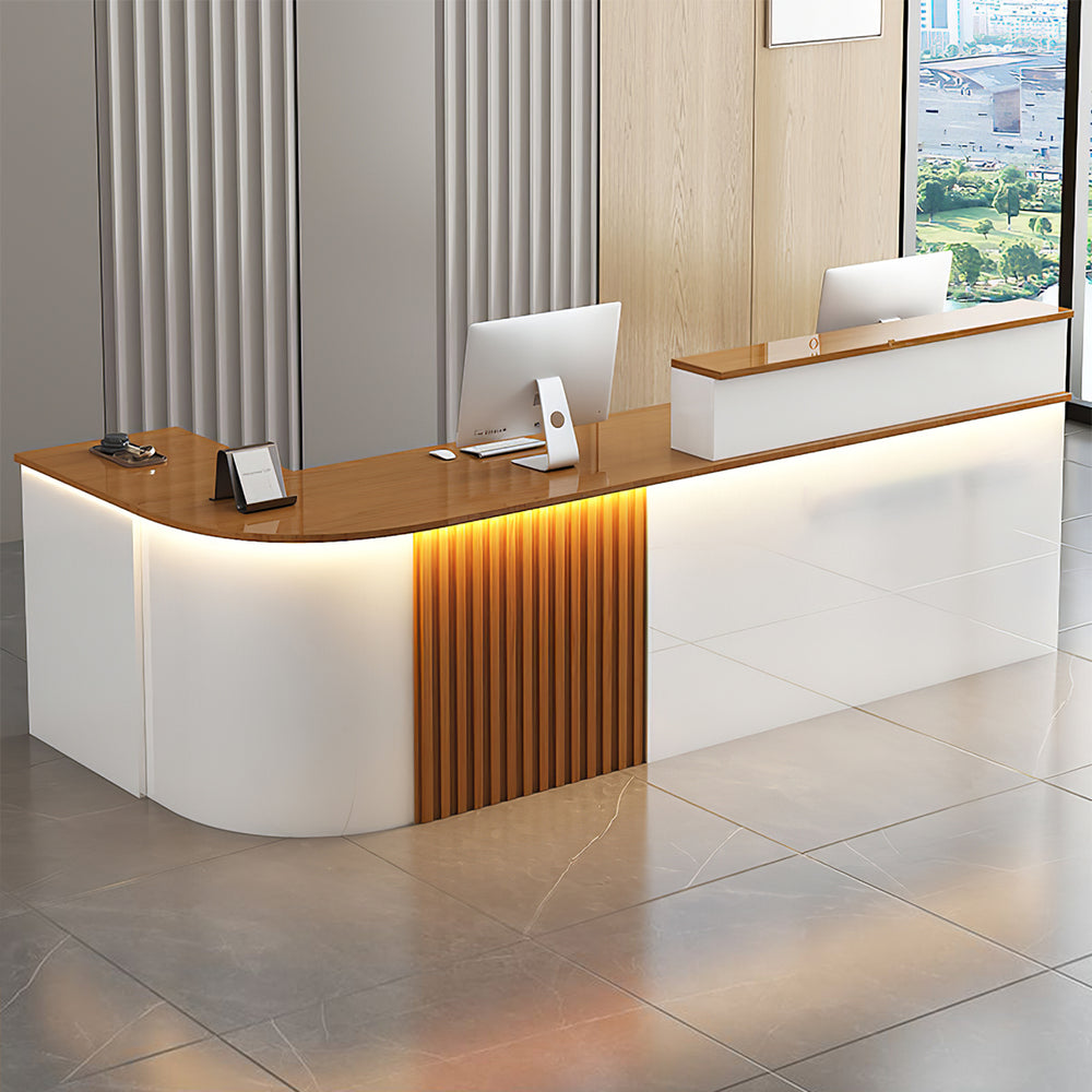 L-shaped Office Small Reception Desk Store Counter