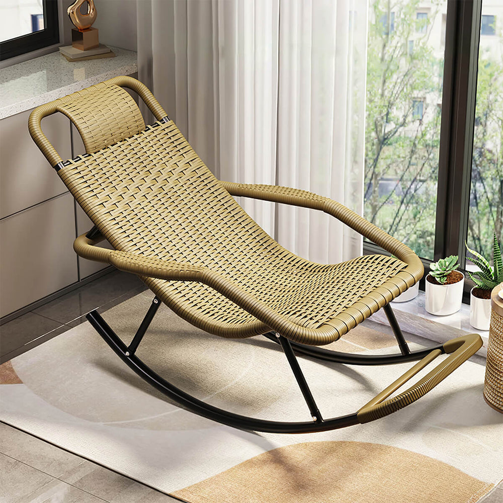 Balcony Double Layer Thick Rattan Rocking Chair