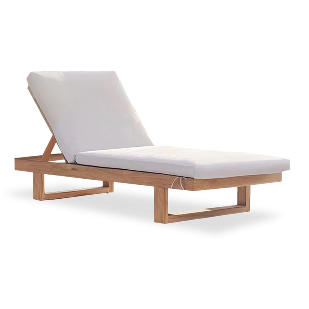 Teak Outdoor Waterproof Beach Lounge Chair