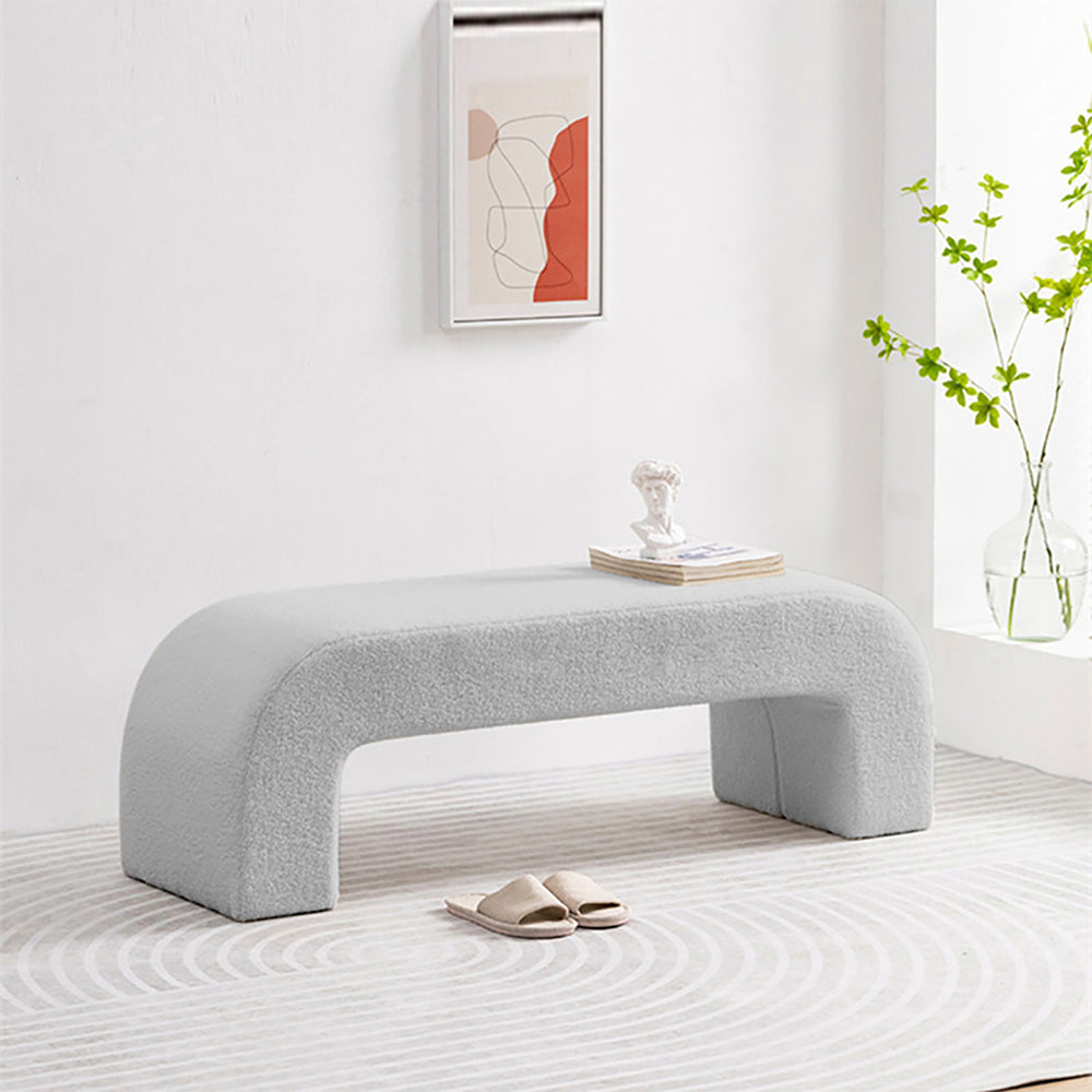 Indoor Bench Sofa with Lambswool for Living Room & Bedroom