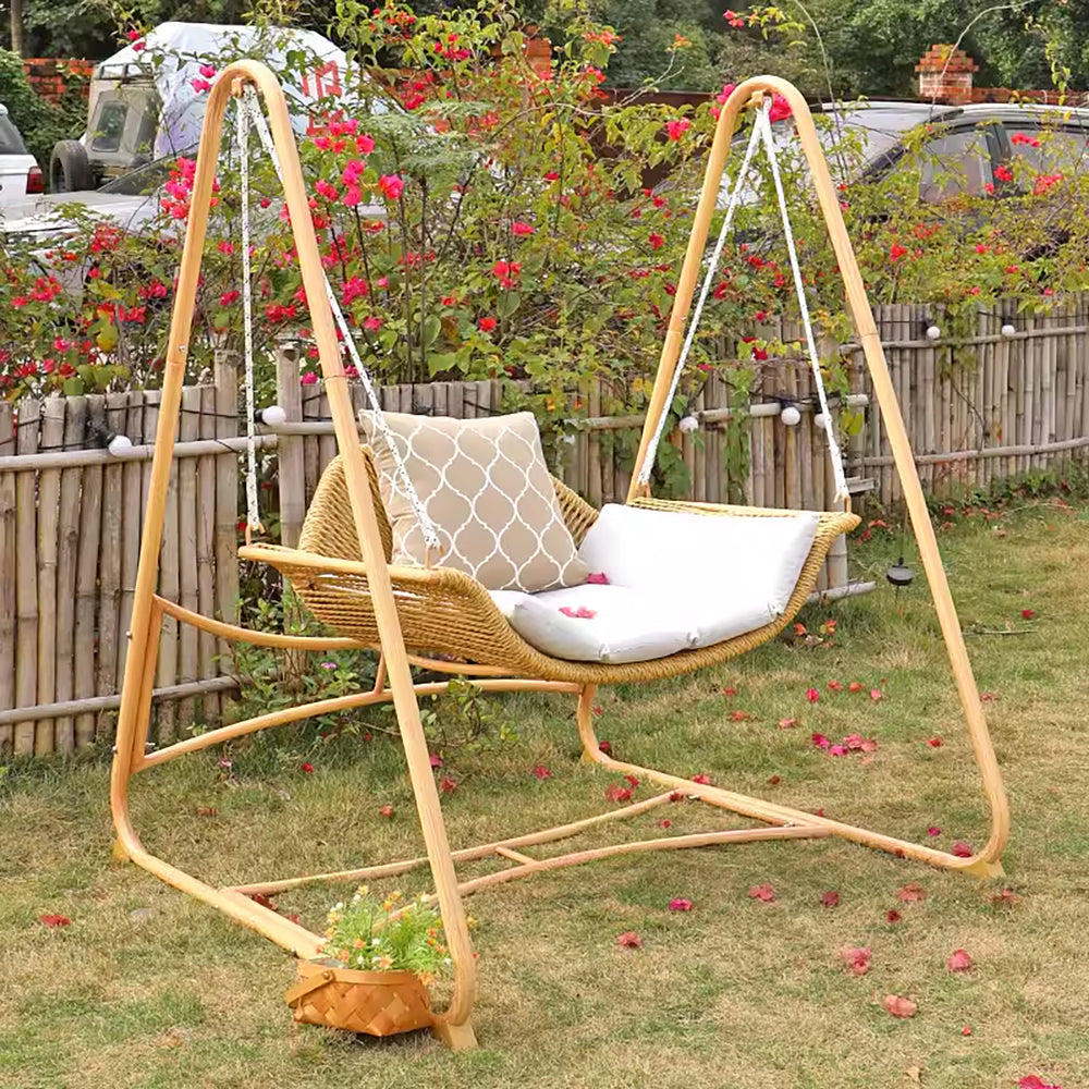 Rattan Weave Outdoor Hanging Chair with Stand