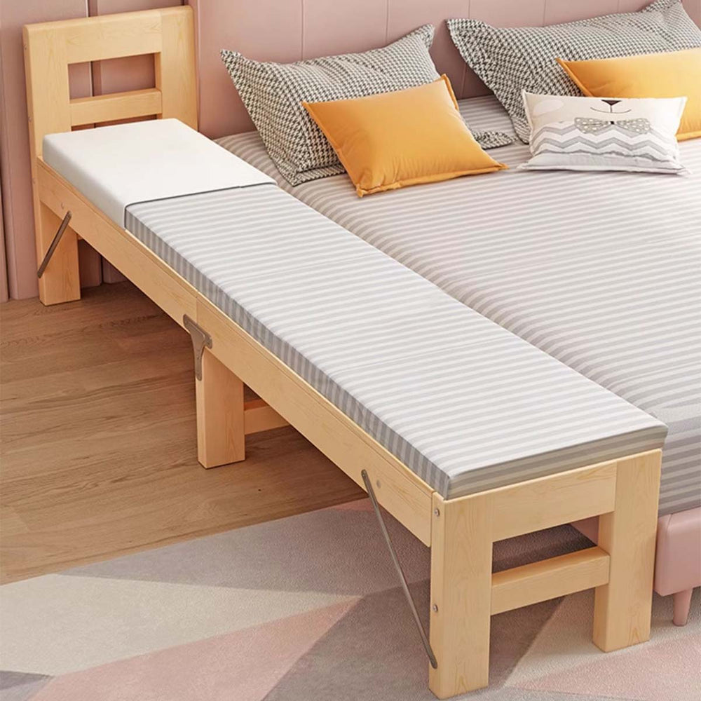 Children's Foldable Side Extension Bed with Widened Bedside Design